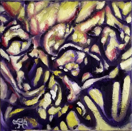 DREAMERS SINGING - Illusionistic figures - Face combination - 30x30 cm