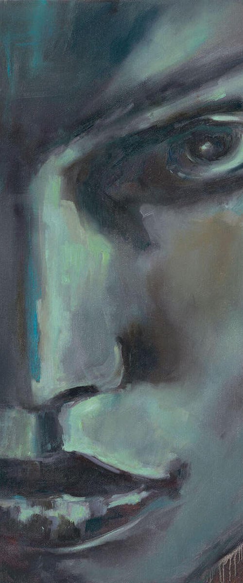Black Woman Original Art — Intense by Anna Miklashevich