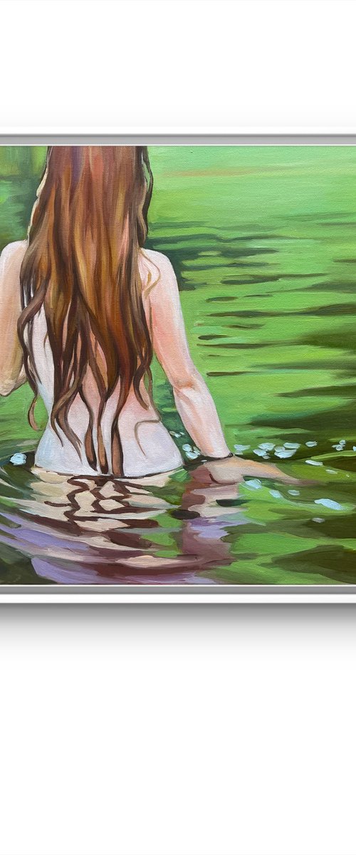 Woman. Lake by Guzel Min