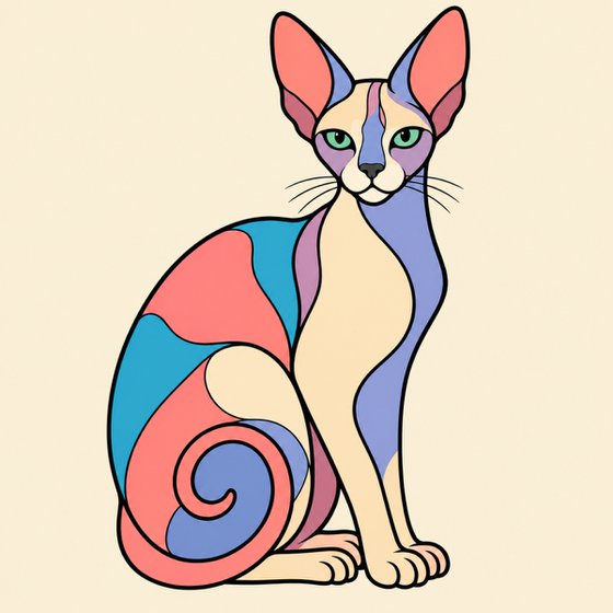 Colorful Sphynx Cat #12