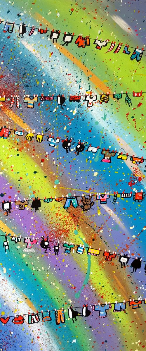 Space Colourful Laundry Televisions by Maria Luisa  Azzini