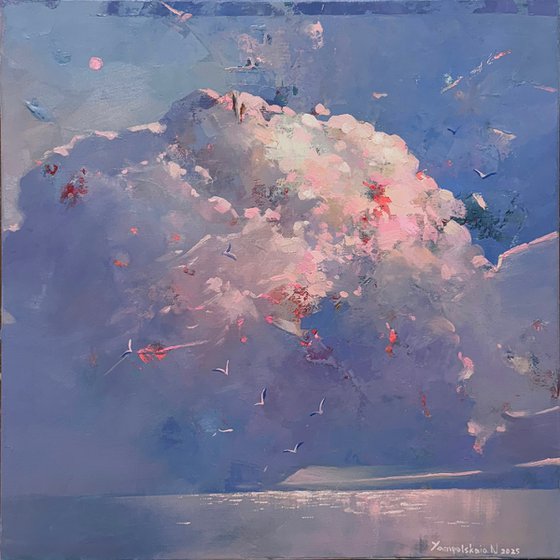 Clouds. Blushing Sky of Taormina