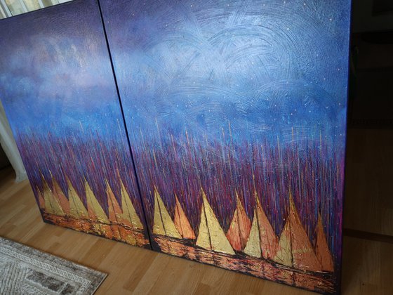 Golden Sails (diptych)