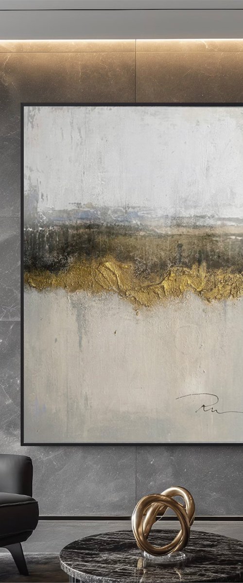 Gold Texture Abstract in Earth Tones by Indie Ru