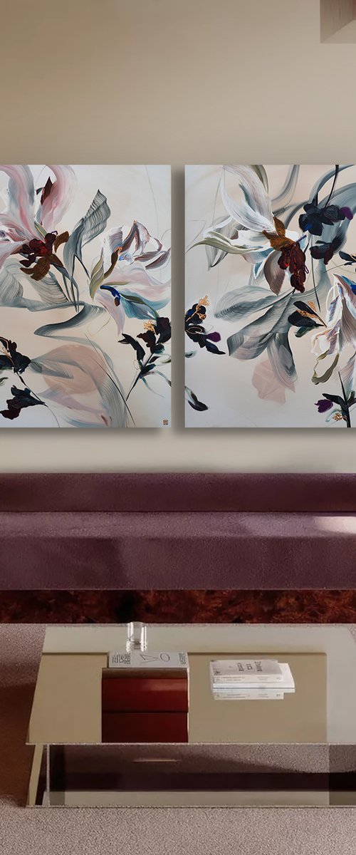 Pass The Hours Unwinding Diptych by Novi Lim