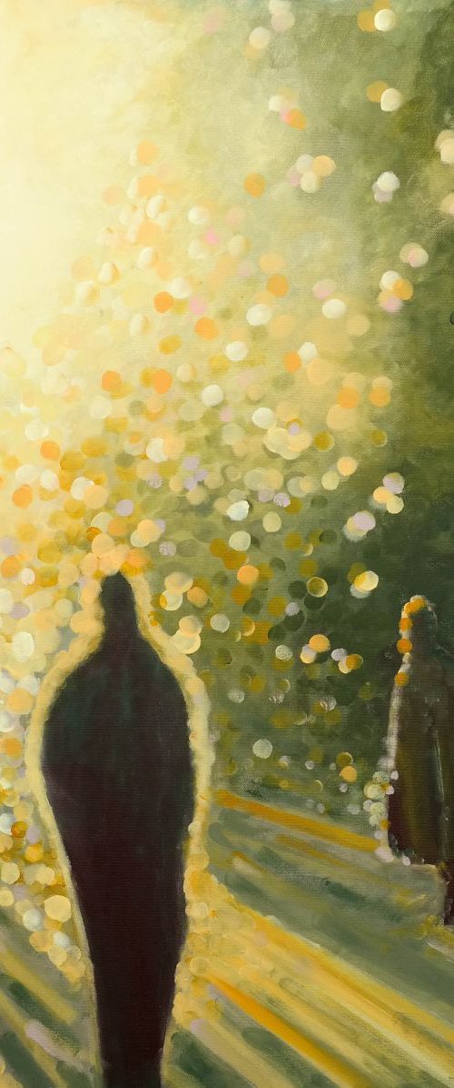 Blurring the edges - City Street People Bokeh Sunset Scene by Danijela Dan