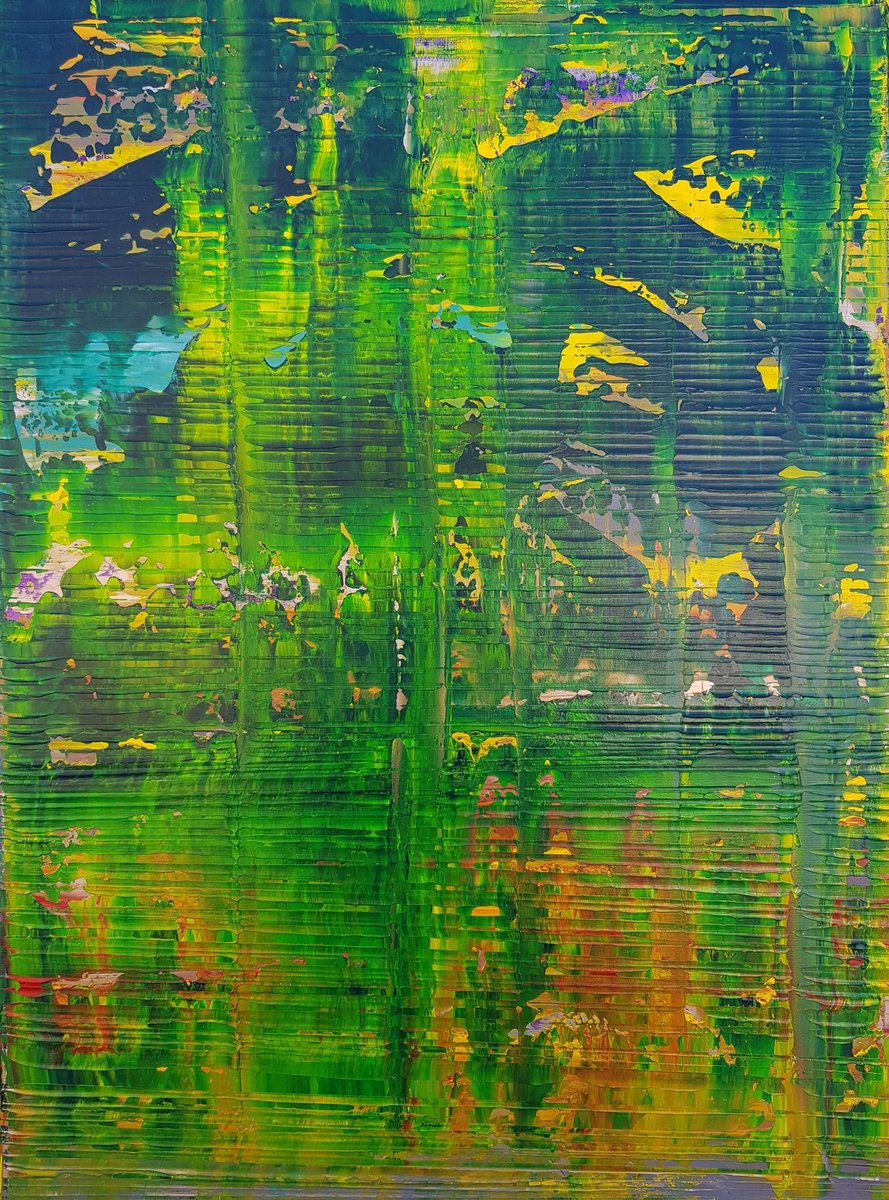 Abstract Acrylic Painting By Ivana Olbricht, 24 X 31, Look Up, Original Artwork