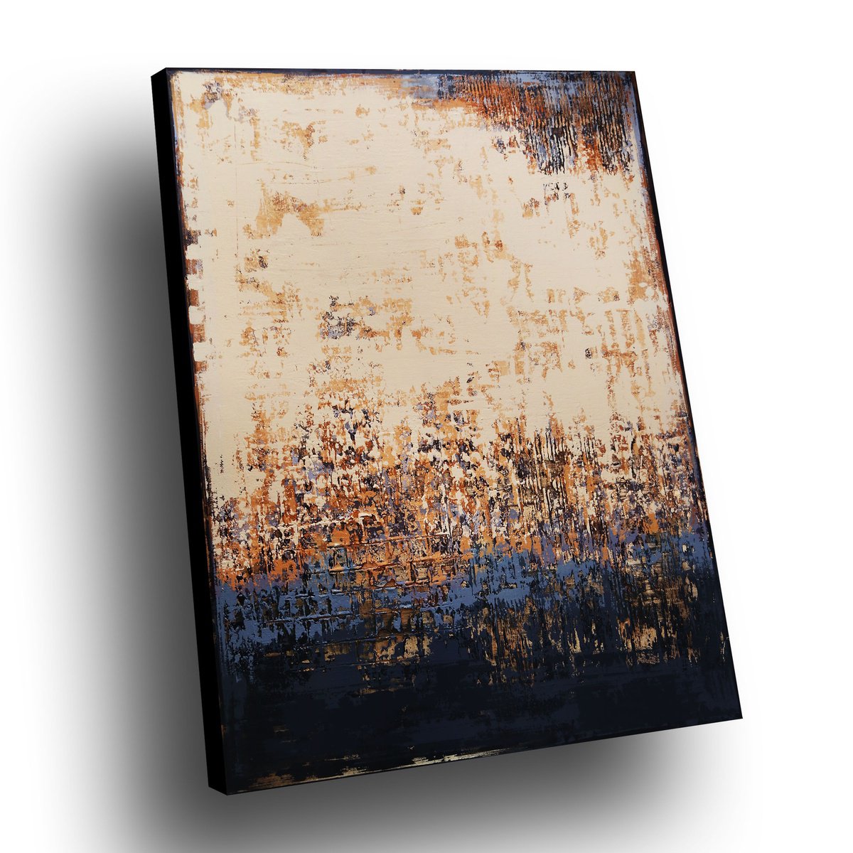 Organic Abstract Acrylic Painting By Inez Froehlich, 39 X 51, Cornflowers, Original Artwork