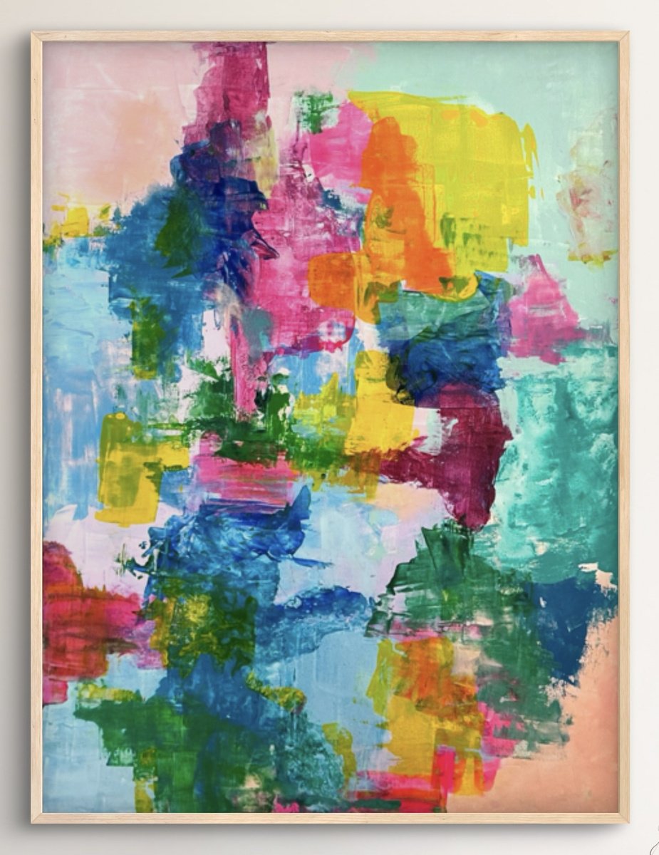 Abstract Painting By Iqra Adam, 30 X 40, Beautiful Love, Original Artwork