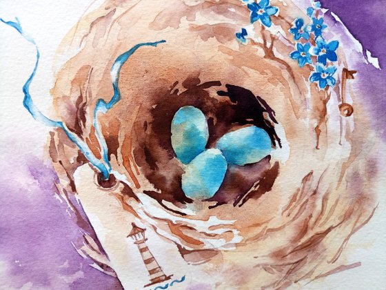 Diptych ‘Bird of Happiness’