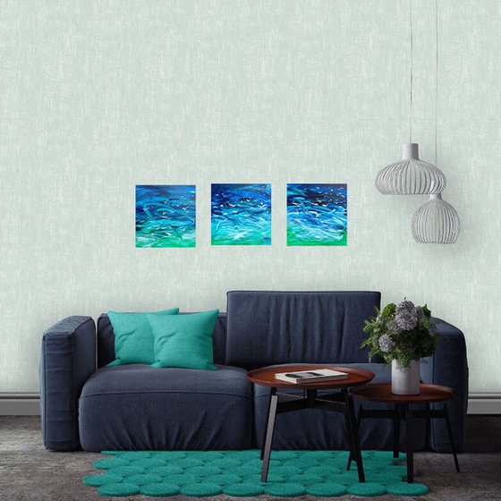 Sea And The Gulls (Triptych)