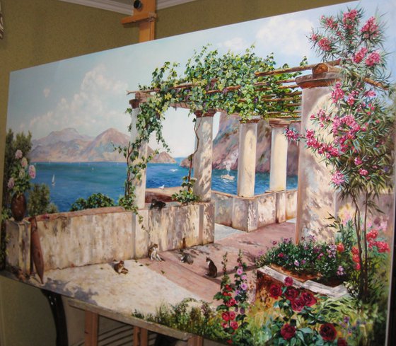 Mediterranean Terrace by the Sea