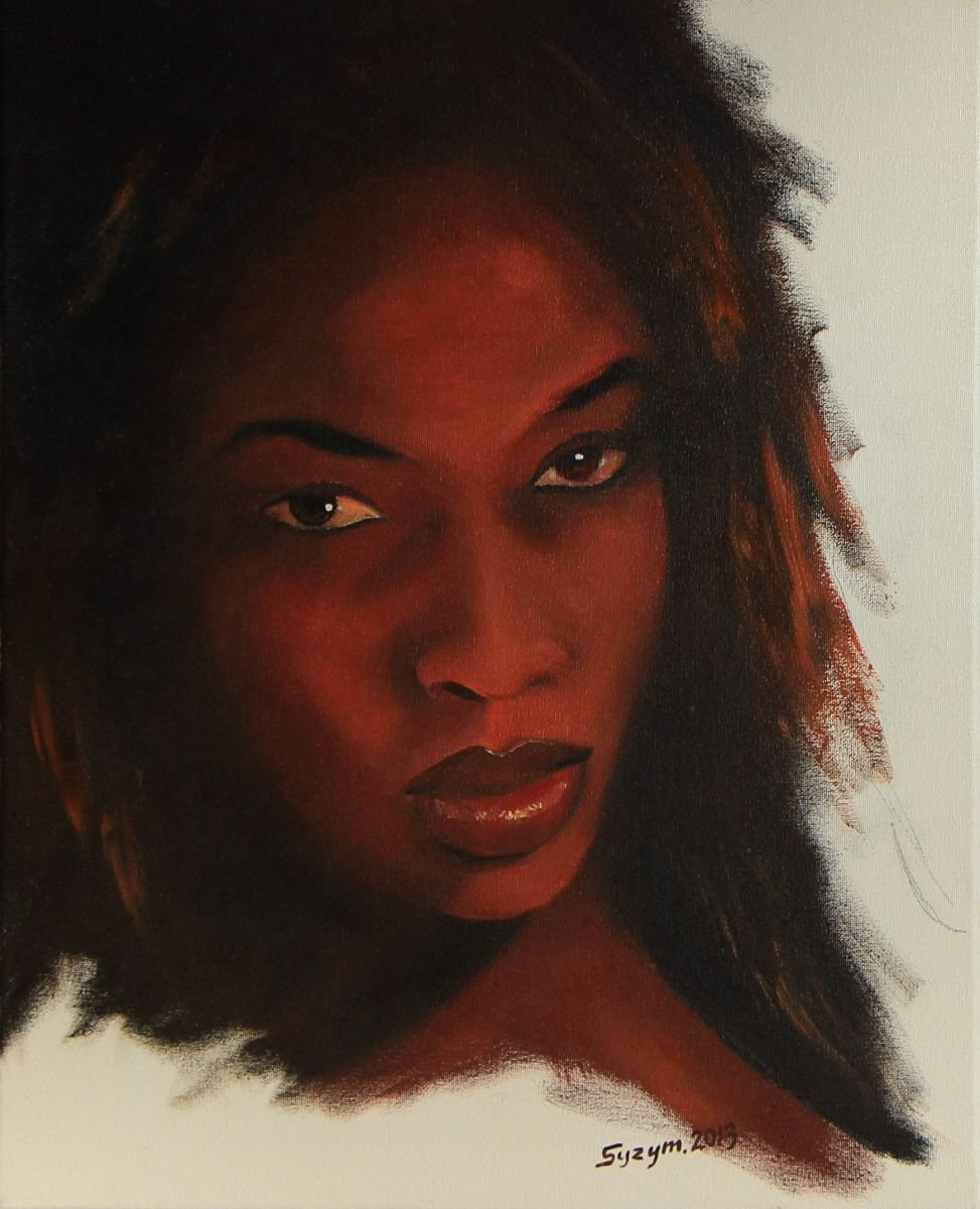 African Girl Portrait by Zbigniew Skrzypek