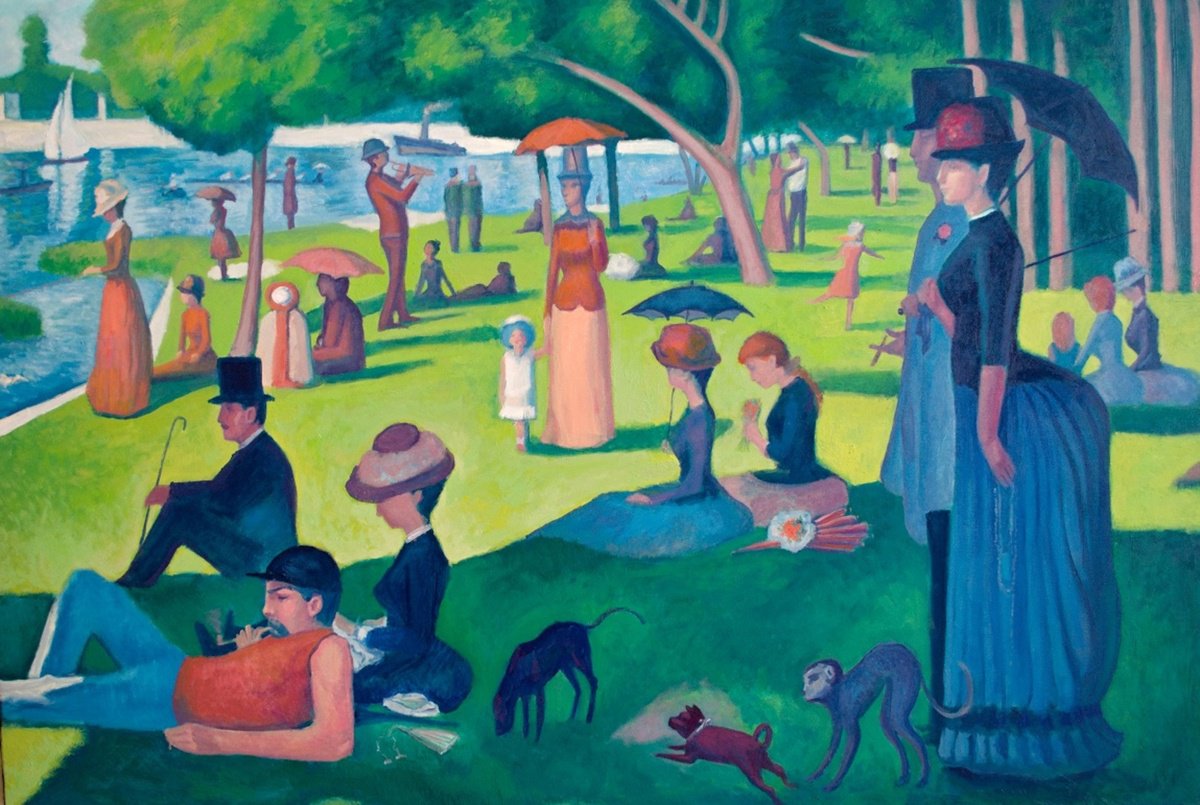 A Sunday Afternoon Of The Island Grande Jatte By Rumen Sazdov, 59 X 39, Artwork For Sale On Artfinder
