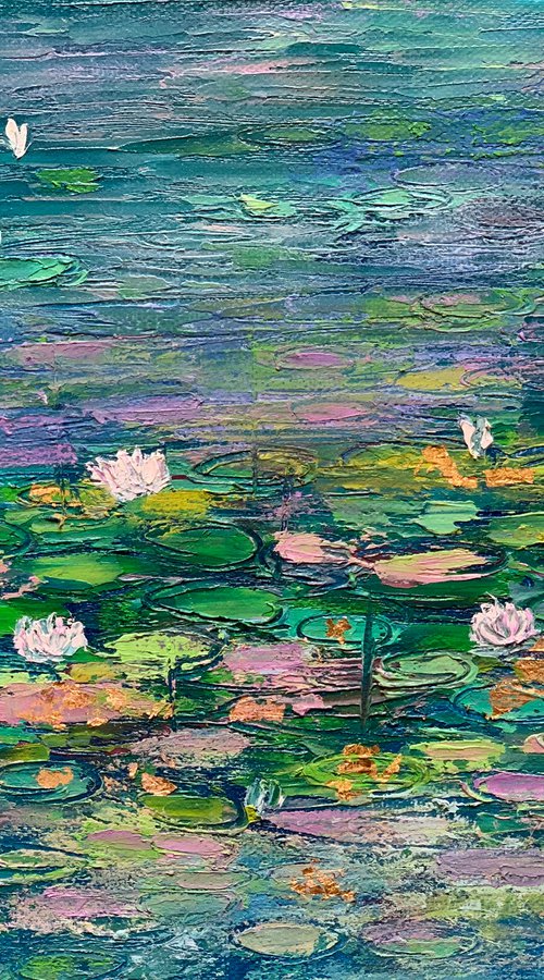 Water lilies - Abstract impressionist art by Amita Dand