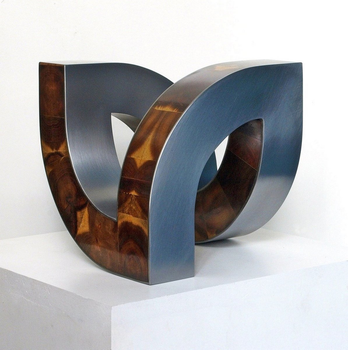 Abstract Sculpture By Nikolaus Weiler, 7 X 7", Fourounding, Original Artwork