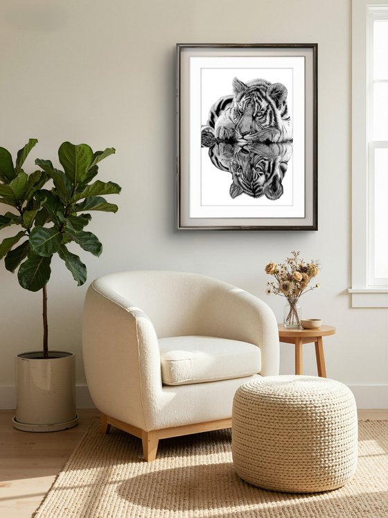 Tiger Cub Reflection