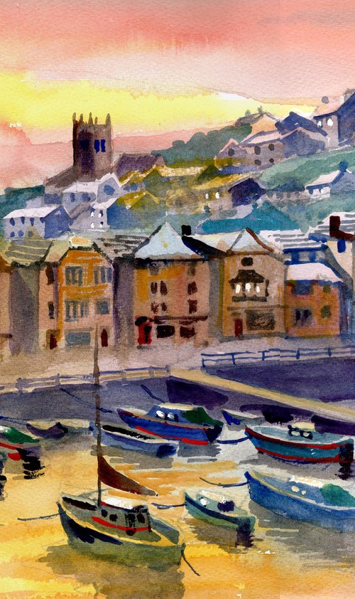 Brixham, Evening by Peter Day