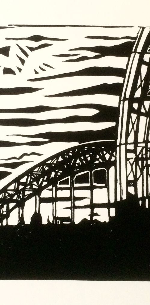 'Silhouetted Tyne Bridge and Sage' by Mark Murphy