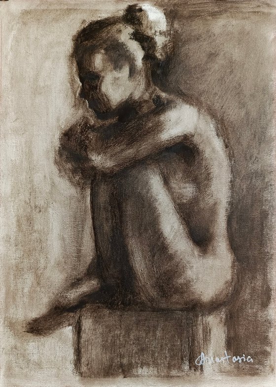 Nude female figure