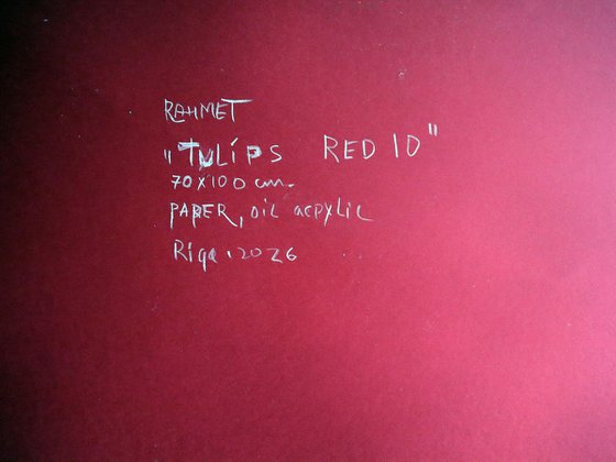 Red Tulips on Red