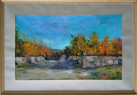 Landscape(30x50cm, oil painting, paper)