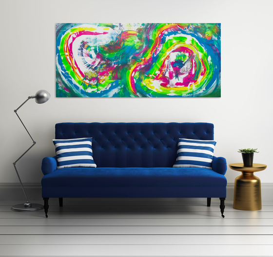 Infinite rainbow, 200x90 cm