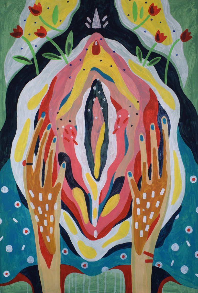 abstract vulva art