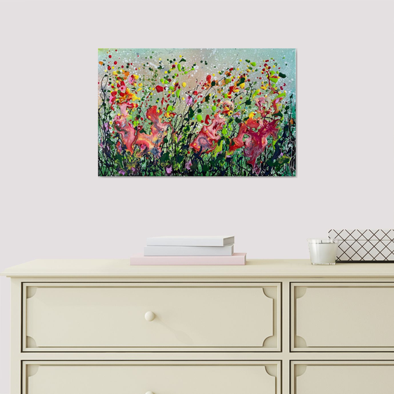 Floral  Blast  Abstract Original Painting