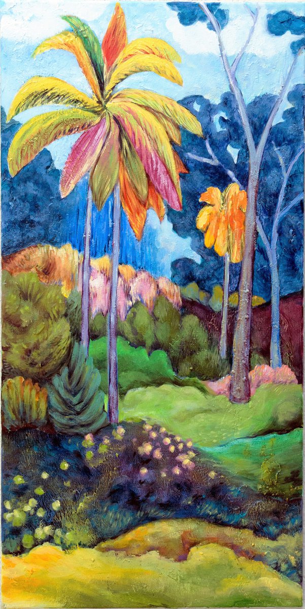 Landscape With Three Palms by Suren Ter-Avakian