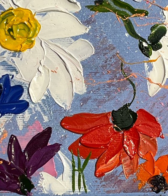 Woman Daisy Painting