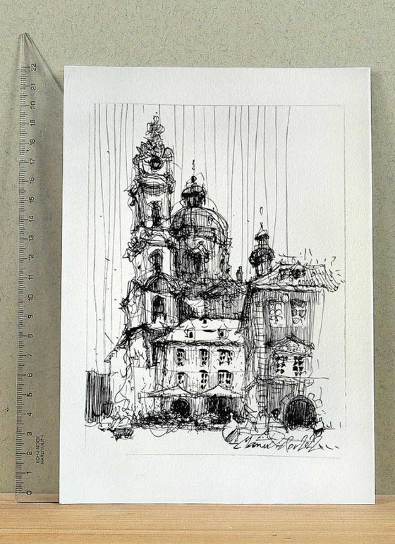 Prague-ink drawing.
