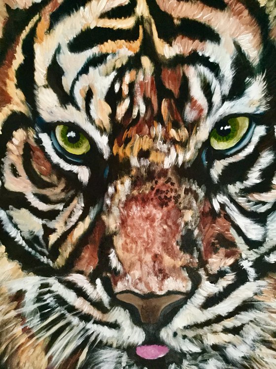 TIGER. MODERN URBAN ART OFFICE ART DECOR HOME DECOR GIFT IDEA  LARGE SIZE