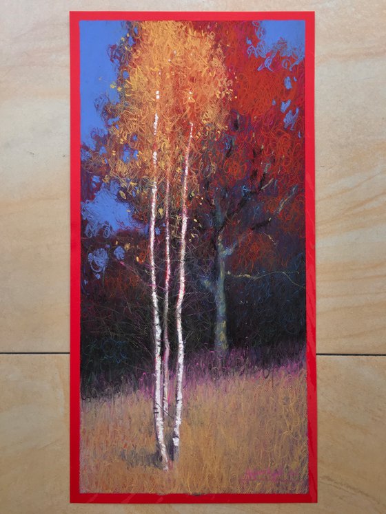 Colorful autumn trees in the Carpathians