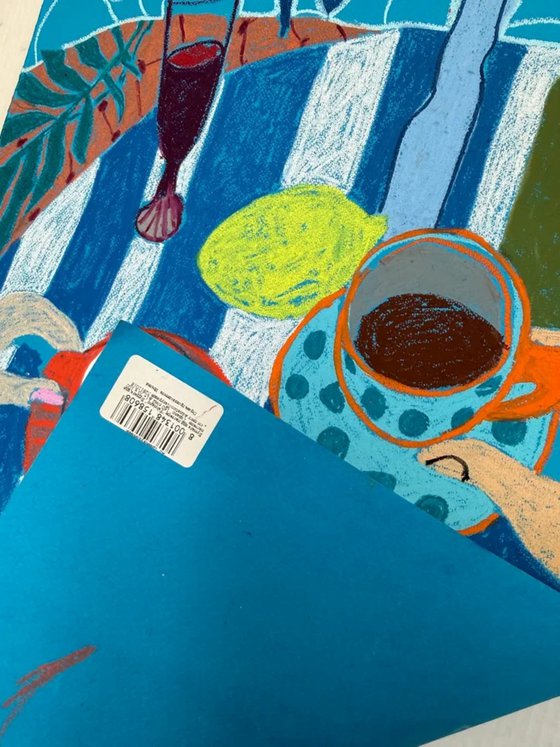 Blue Stripes and Citrus Dreams