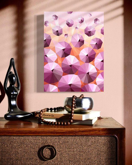 ORANGE SUMMER IN PINK CIRCLES
