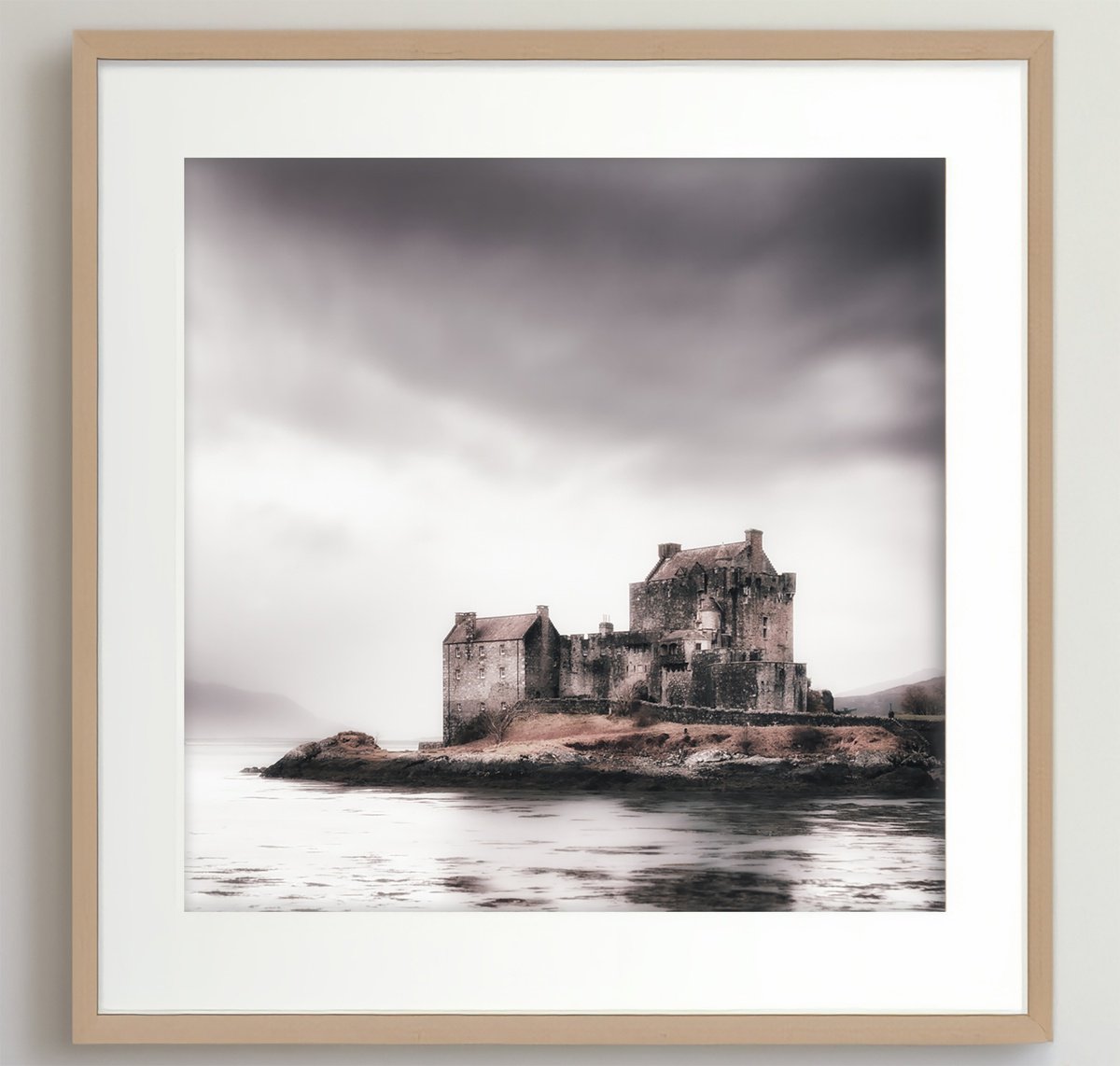 Impressionistic Landscape Photograph By Karim Carella, 31 X 31", The Highlander Castle (St.3), Original Artwork