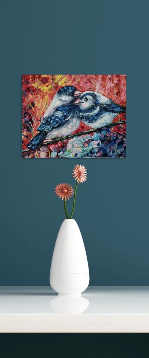 Love Birds – Commission by Lena Owens at OLena Art