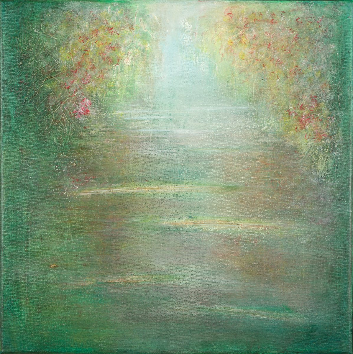 Impressionistic Painting , Deep Waters Ii By Peter Stahr, 21 X 21, Artwork For Sale On Artfinder