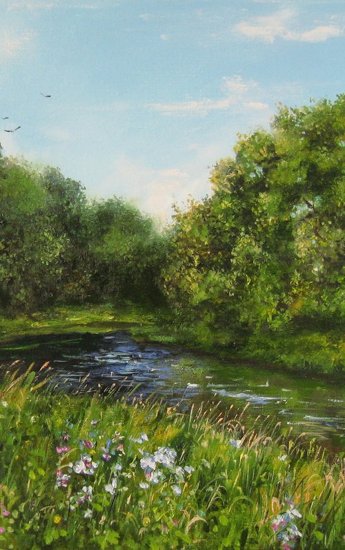 On the river. Sunny Day. Summer landscape by Natalia Shaykina