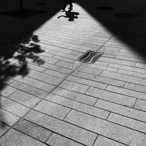 A Shadow In Luxembourg, 19x19 Inches, C-Type, Framed