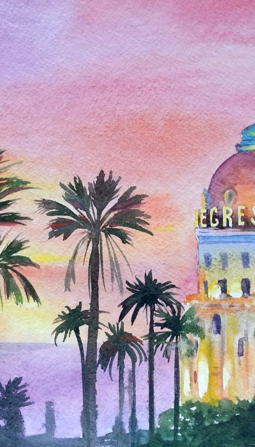 Original Watercolor – The Negr by Olga Beliaeva Watercolour