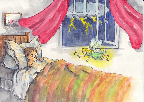 Fairy visits a child