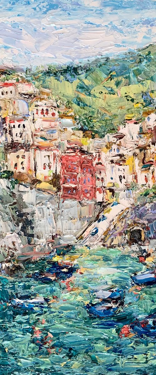 Riomaggiore, Italian landscape by Vilma Gataveckienė