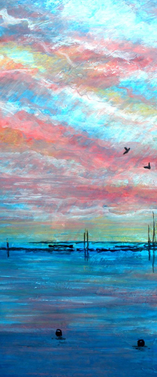 Lymington Harbour Sunset II by Paul J Best
