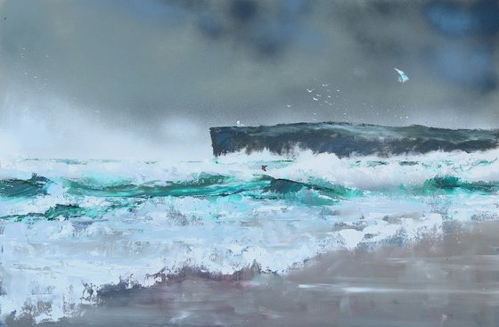 Lone Kite Surfer