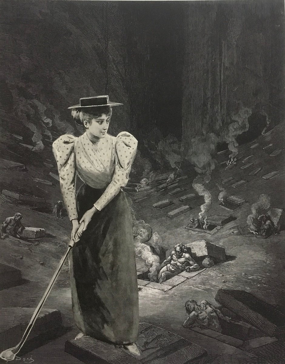 Surrealistic Portrait Collage By Tudor Evans, 8 X 10", On The Golf Course, Original Artwork