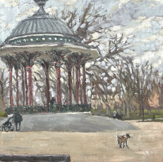 Clapham Common bandstand, winter day