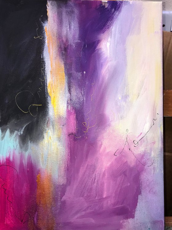 Abstract 'Love Letters' On Canvas