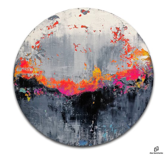 Circular abstract painting / Abstract 22106